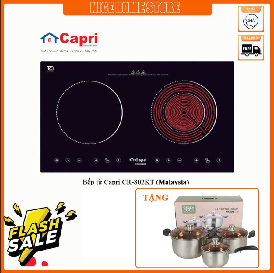 Bếp từ capri CR 802KT TẶNG NỒI