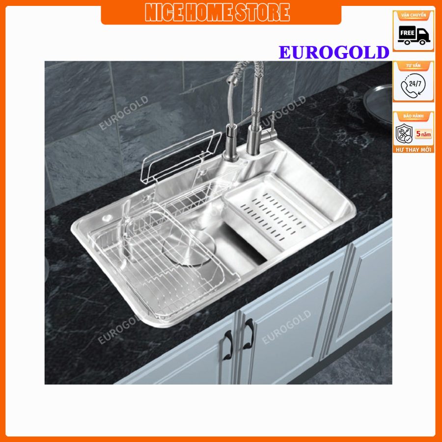 Chậu Rửa Bát SUS304 EUROGOLD EUD88050