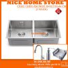 Chậu rửa chén lắp âm inox 304 KT 83 x 46 cm Tặng vòi dây rút