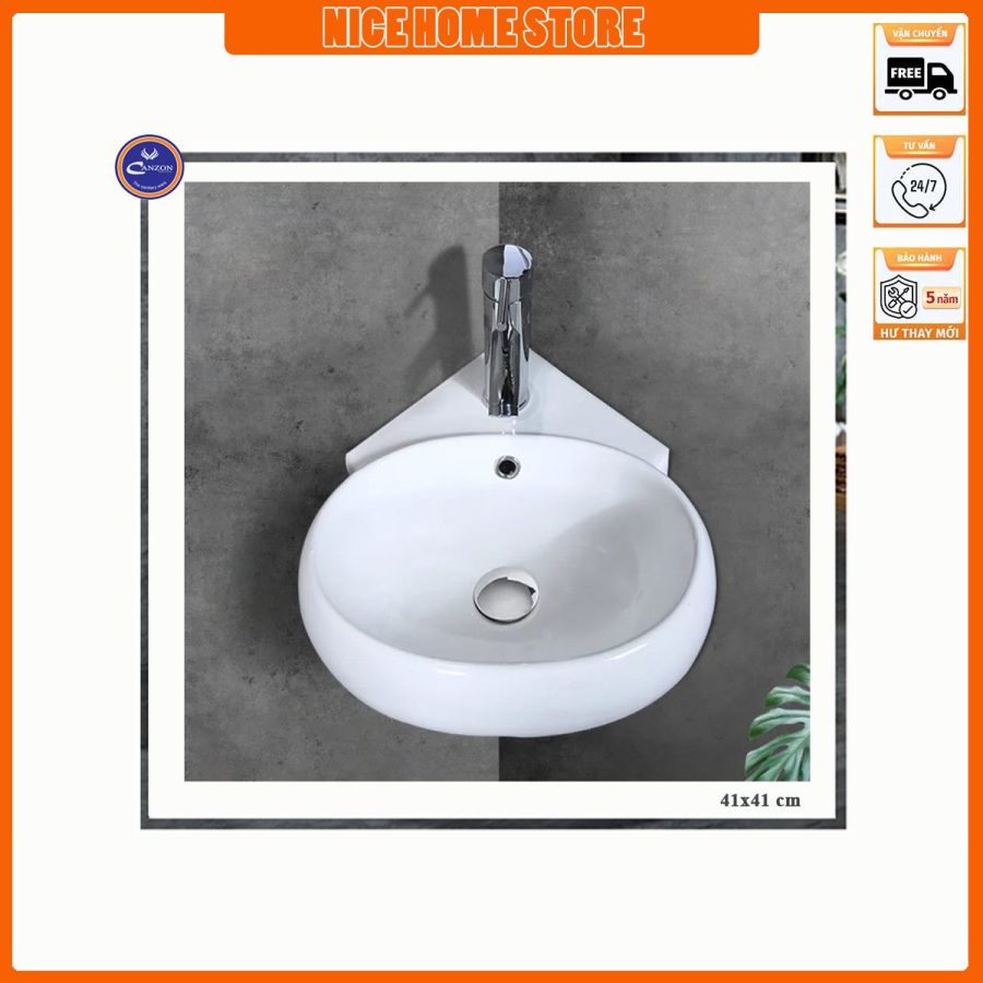 Lavabo Treo Góc Canzon Ms4141
