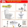 Combo Thiết bị vệ sinh Trọn bộ phòng tắm Giá tốt CB10CZLT