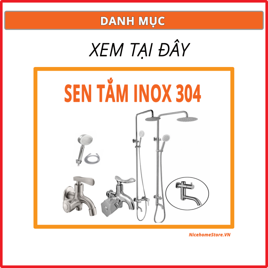 Sen Cây - Vòi Sen Tắm Nóng Lạnh INOX 304