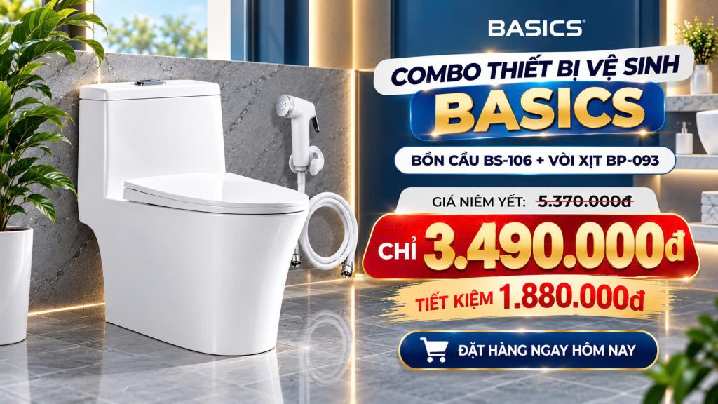 combo Basics bs106 và xịt vệ sinh BP093 NGANG